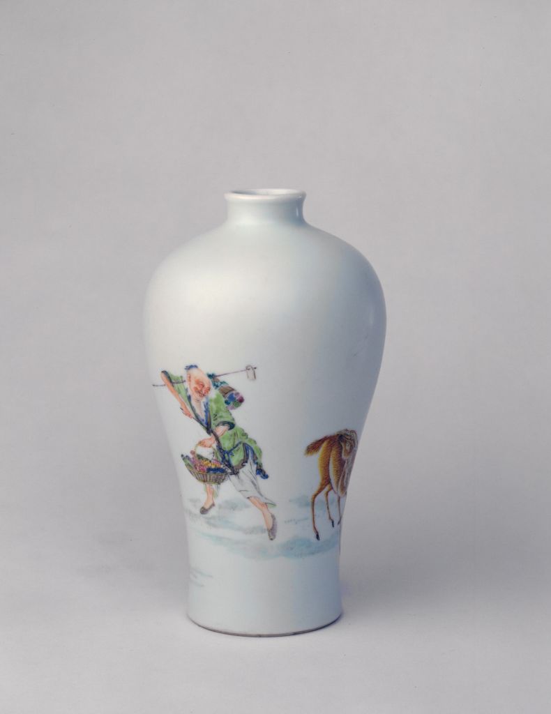 图片[1]-Pink deer vase-China Archive